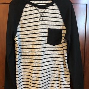 Black and gray long John long sleeve shirt